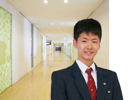 グリーンを基調とした、心落ち着く校舎